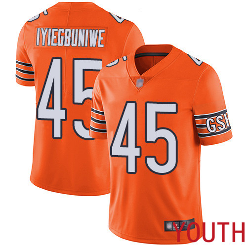 Chicago Bears Limited Orange Youth Joel Iyiegbuniwe Alternate Jersey NFL Football #45 Vapor Untouchable